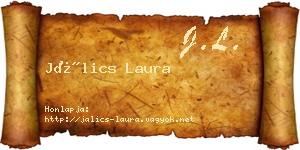 Jálics Laura névjegykártya